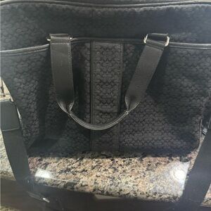 Black Patterned Tote Bag